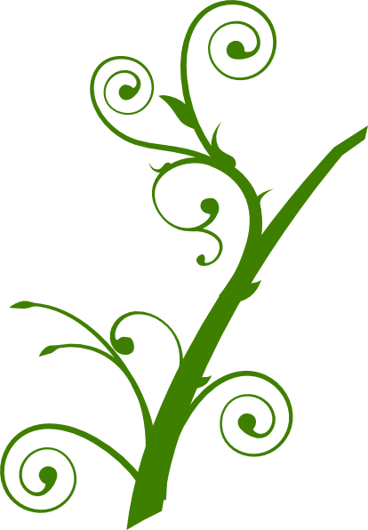 Green Branch Leaves Clip Art At Clker - Tree Branch Clip Art (414x596)