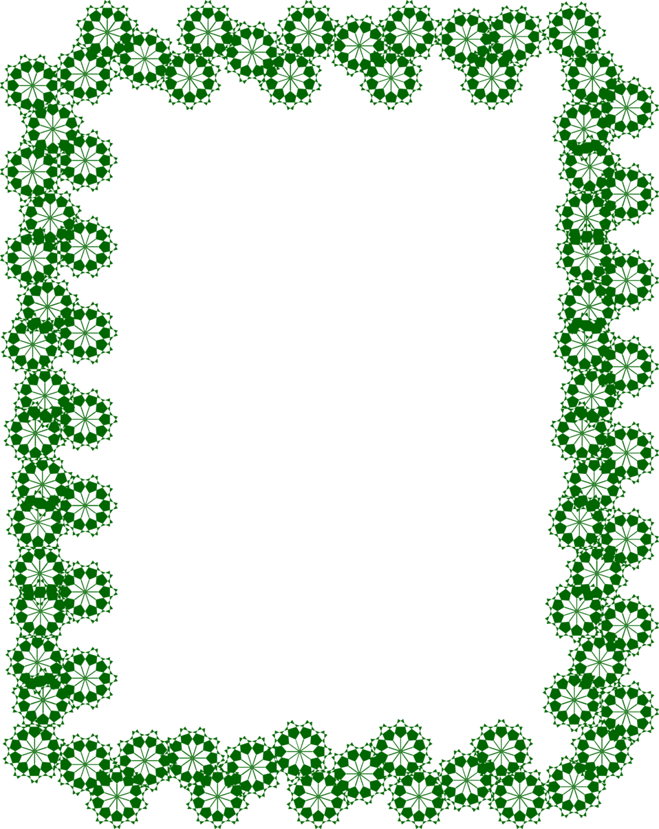 Border Green - أسماء الله الحسنى الصحيحة (958x1205)