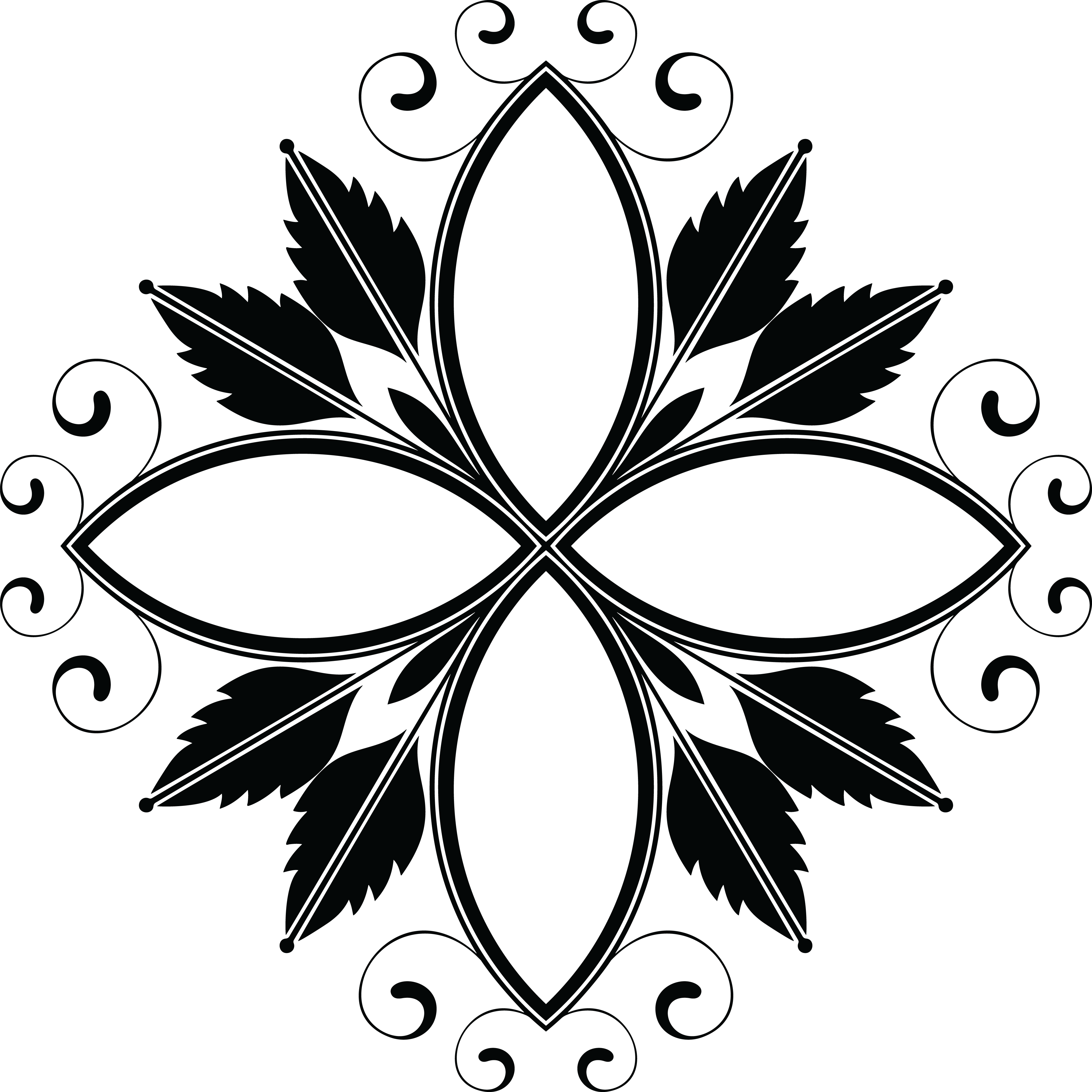 Free Clipart Of A Floral Design Element - Design (4000x4000)
