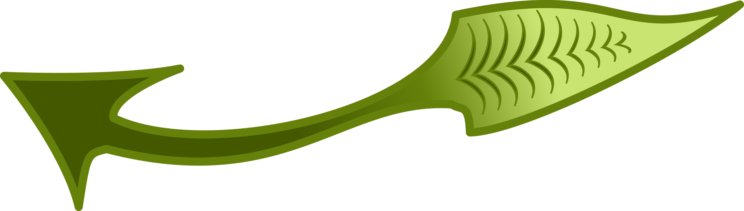 This Free Icons Png Design Of Dbb // Green Leaf Arrow - Leaf Arrow Png (2400x682)