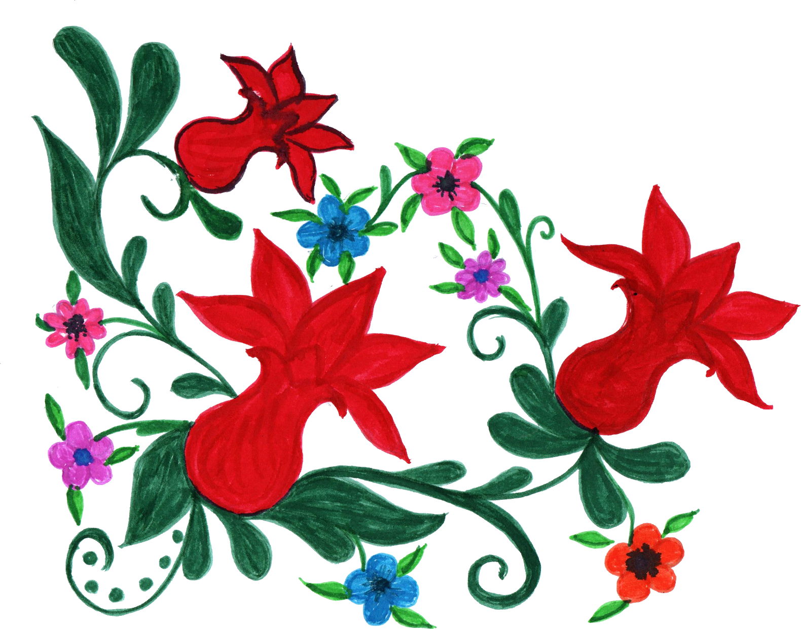 Flower Floral Design Clip Art - Corner Design For File (1580x1241)