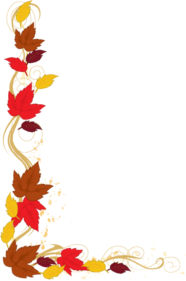 Autumn Leaf Border Clipart - Autumn Leaves Border (728x977)