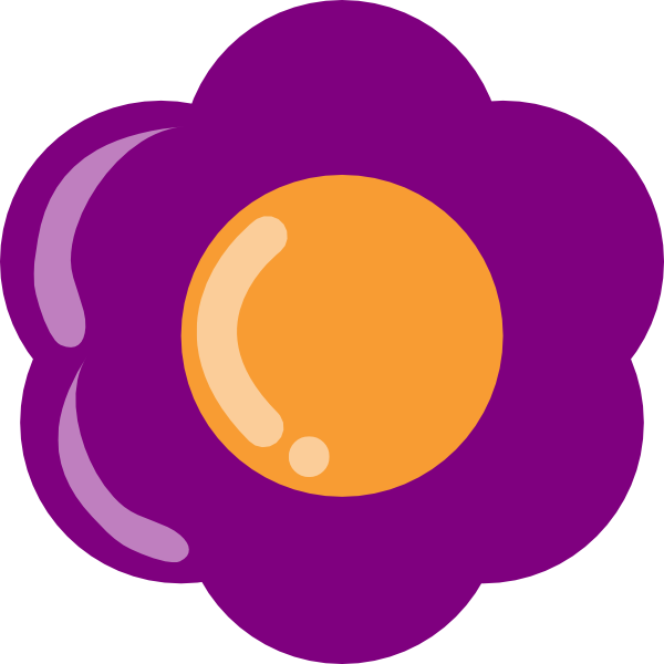 Purple Flower 13 Clip Art - Circle (600x600)