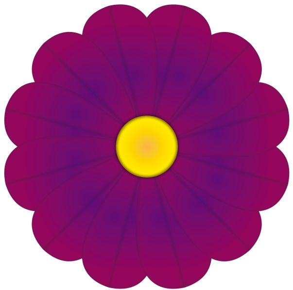 Purple Flower Clipart - Colorful Flower Clipart Png (673x720)
