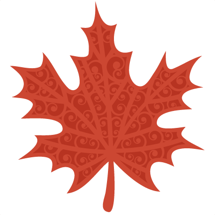Fall Swirl Leaf Svg Scrapbook Cut File Cute Clipart - Maple Leaf Clipart (432x432)
