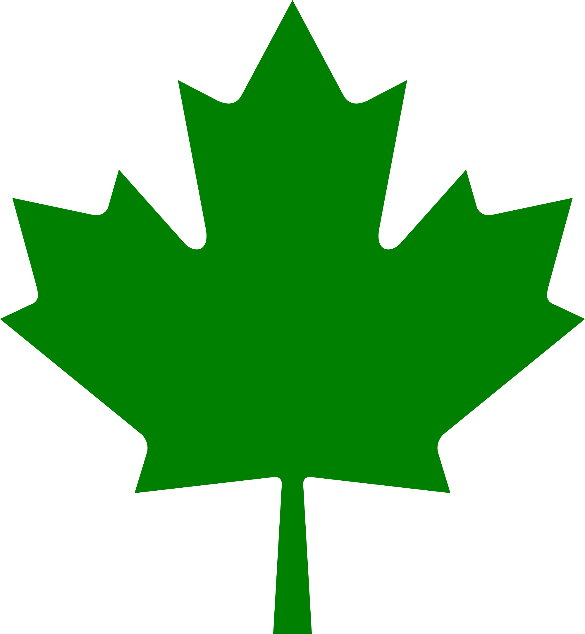 Willpower Images Of Canadian Maple Leaf File Green - Canadian Maple Leaf Green (2000x2167)