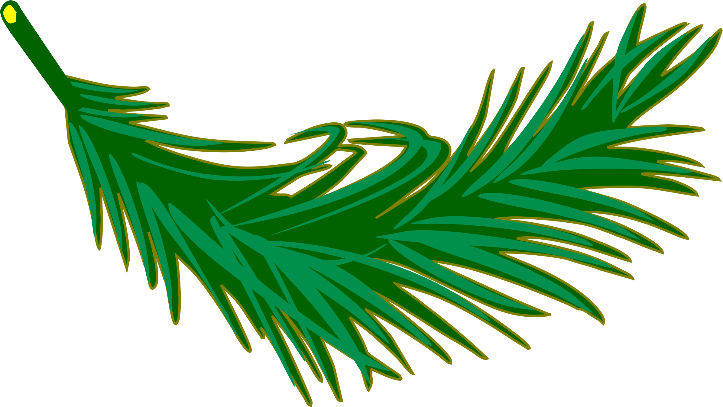 Palm Frond - Palm Leaf Clip Art (2400x1346)