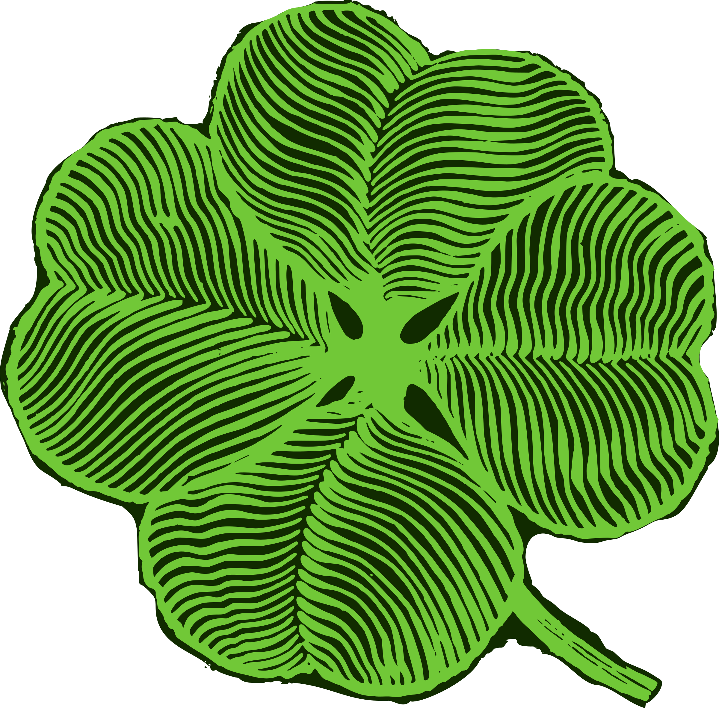 Four Leaf Clover - Line Of 4 Leaf Clover (2400x2364)