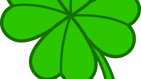 Edge Images Of Four Leaf Clover 3 Clipart Sweet Clip - 5 Four Leaf Clovers (585x329)