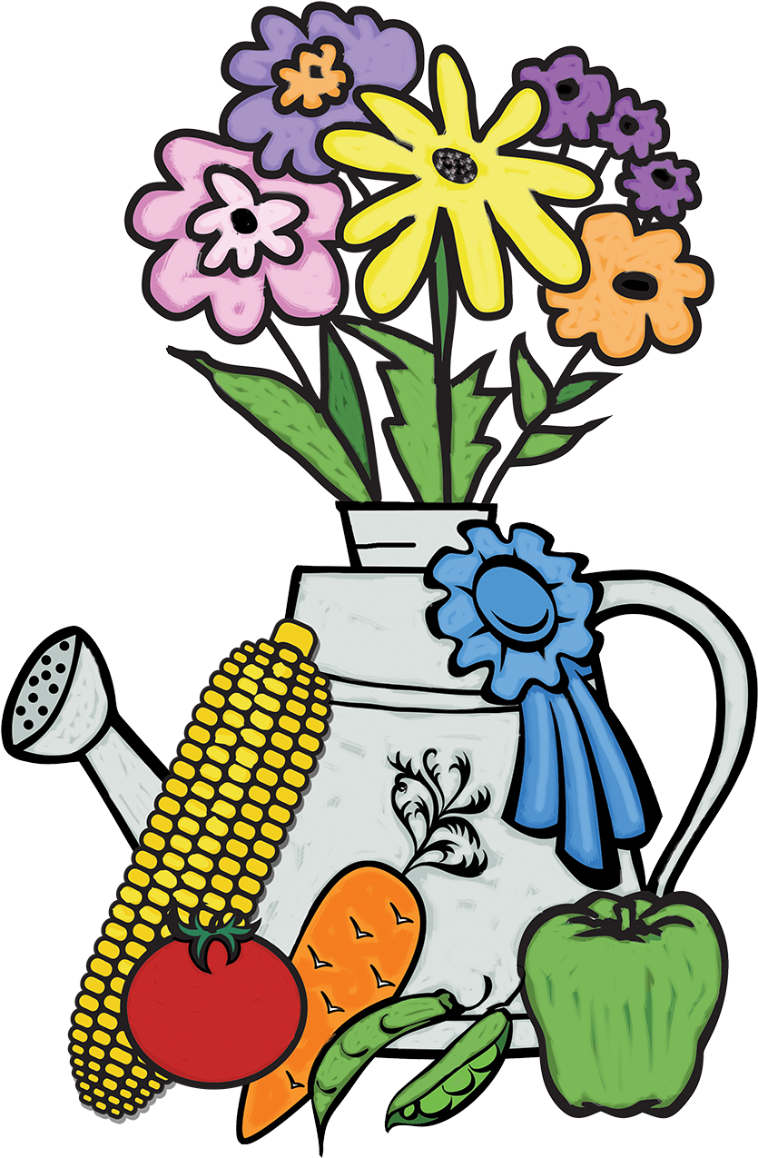 Flower And Vegetable Show Graphic - Flower Show Cartoon (906x1400)