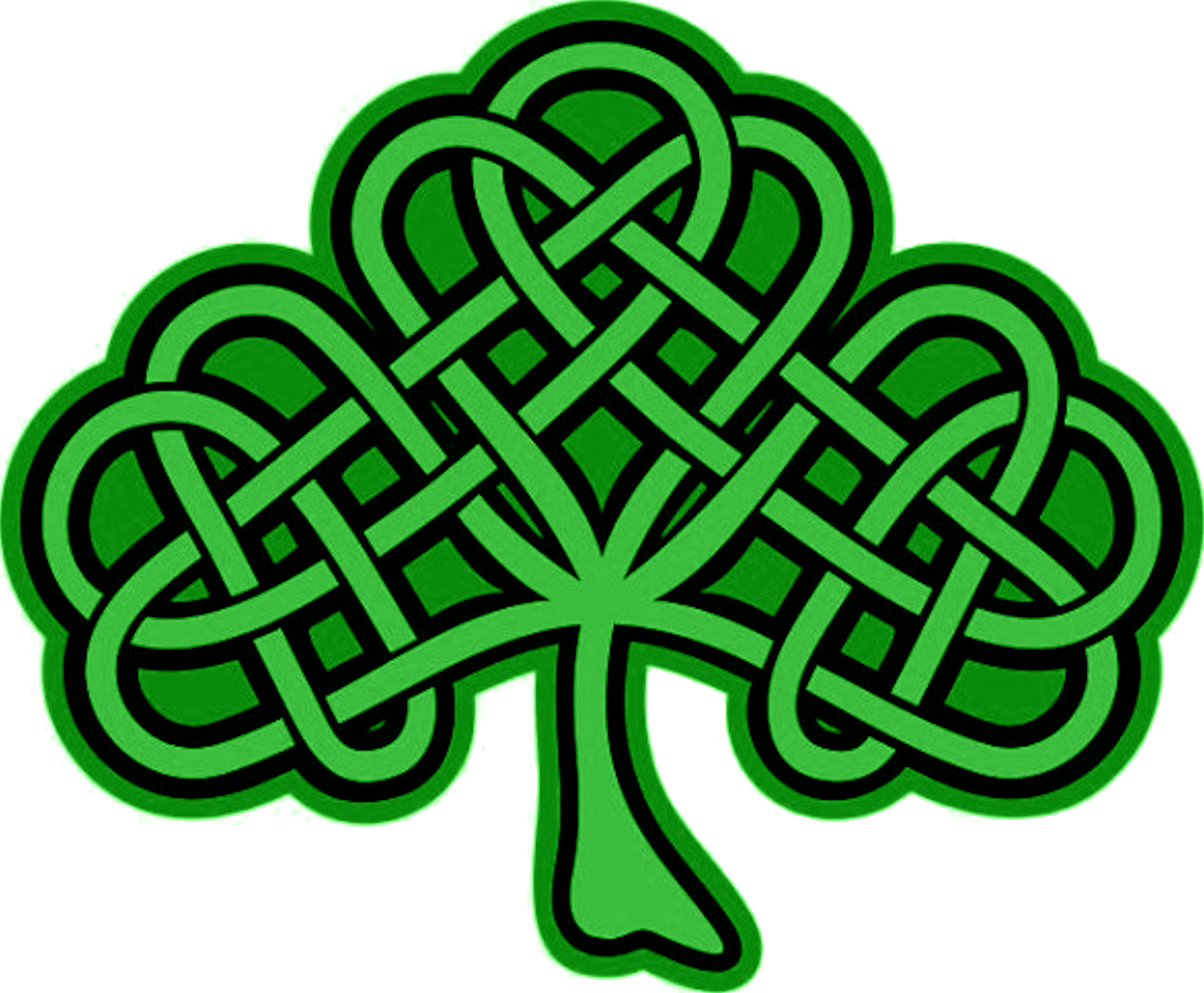 Celtic Clipart Shamrock - Celtic Knot Clover (2736x2256)