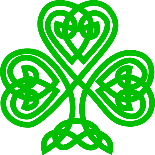 Celtic Shamrock Clip Art At Clker - Celtic Knot Shamrock Clip Art (600x597)