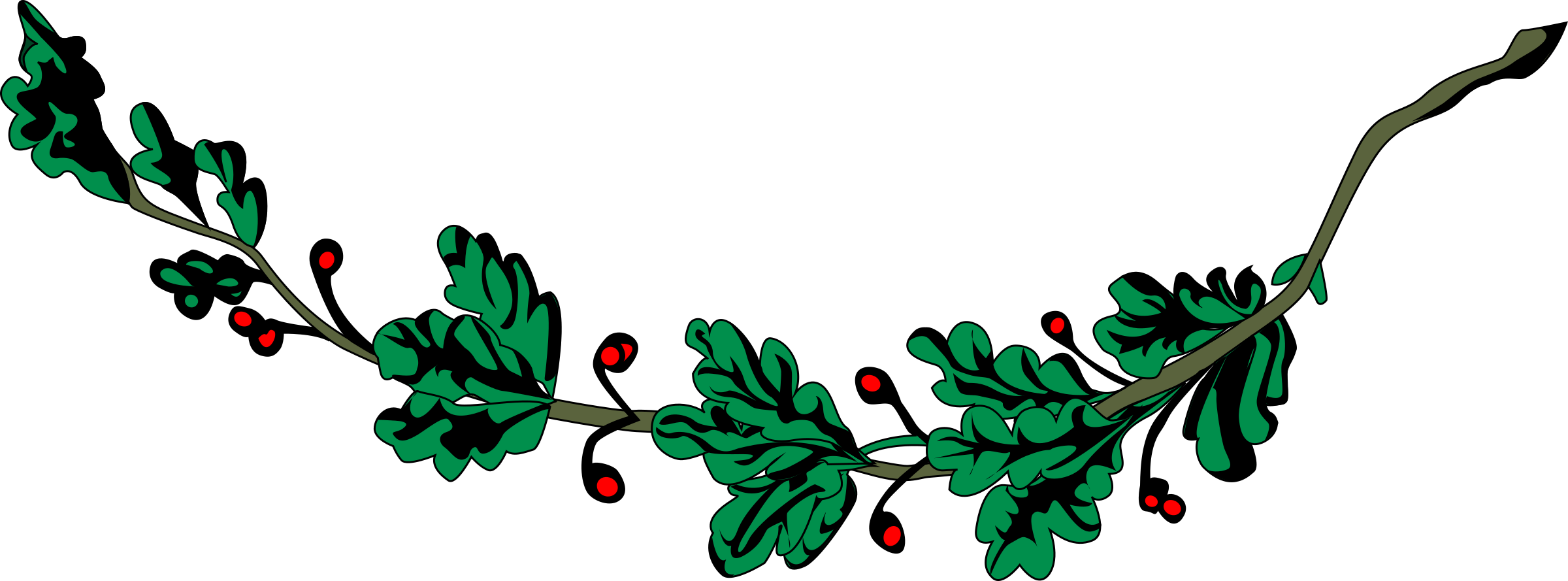 Oak Branch - Coat Of Arms Of Cuba (2400x889)