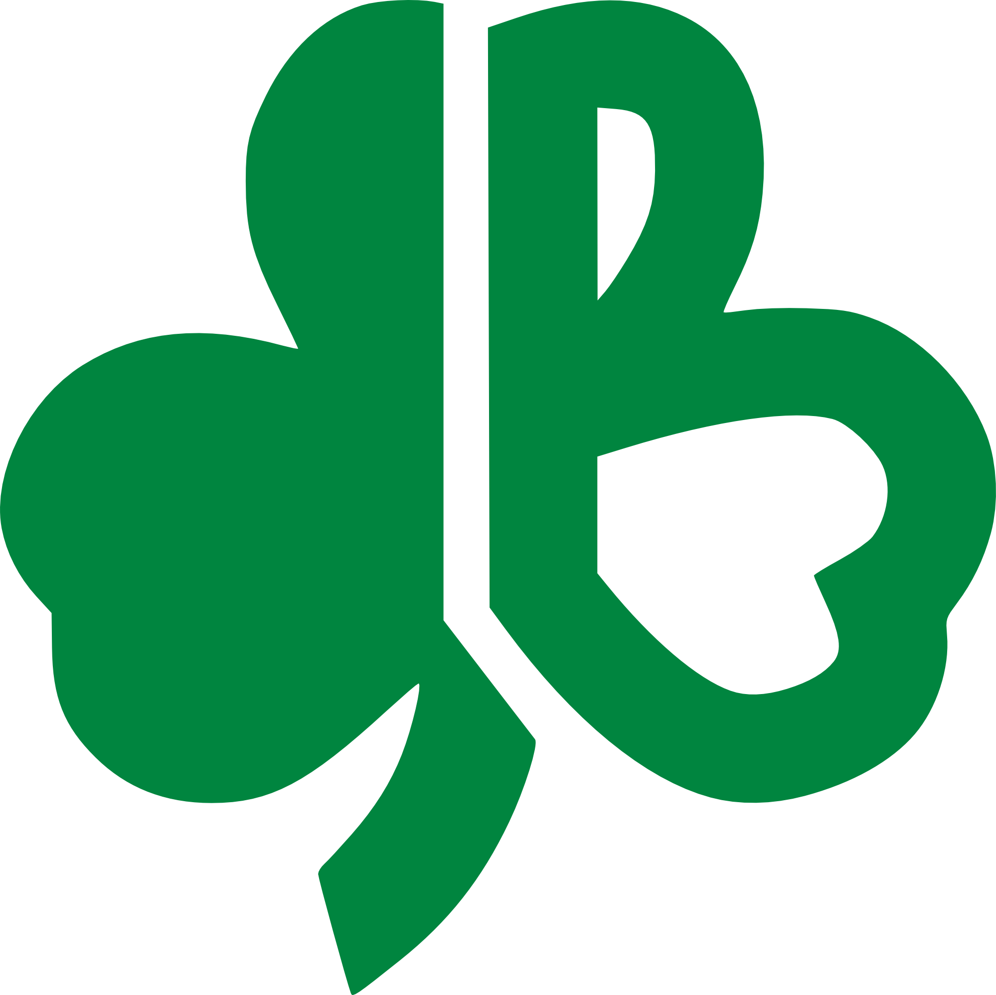 Vintage 1970's Boston Celtics Clover Shamrock Capital - Boston Celtics Clover Logo (1998x1997)