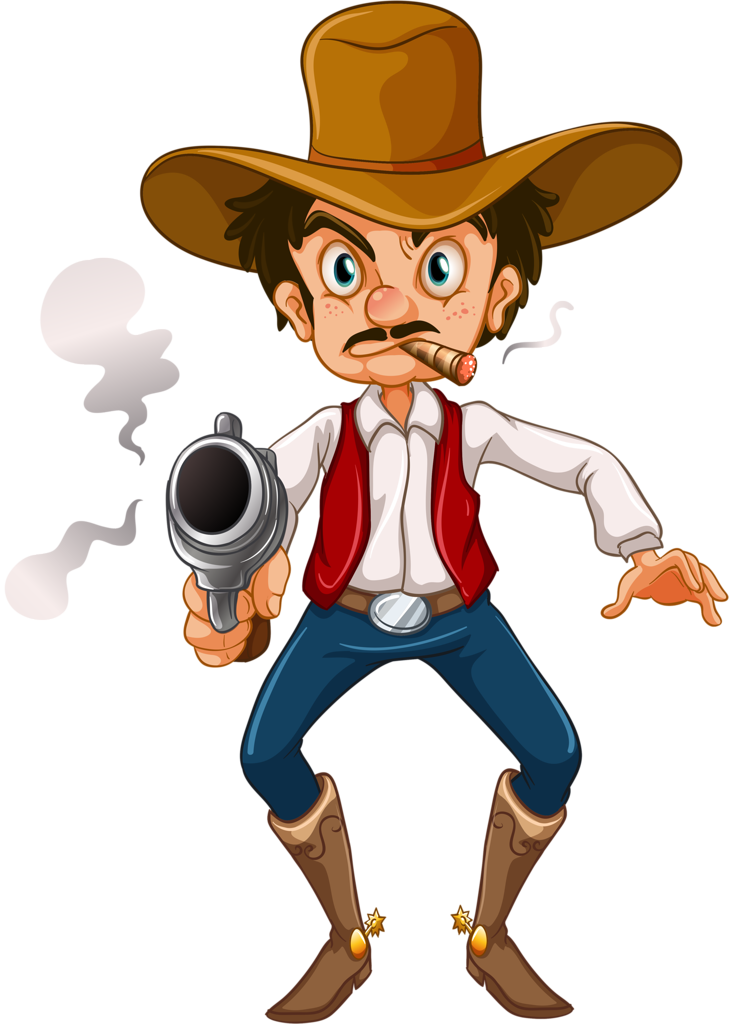 Cowgirl Clipart Animated - Cowboy Png (729x1024)