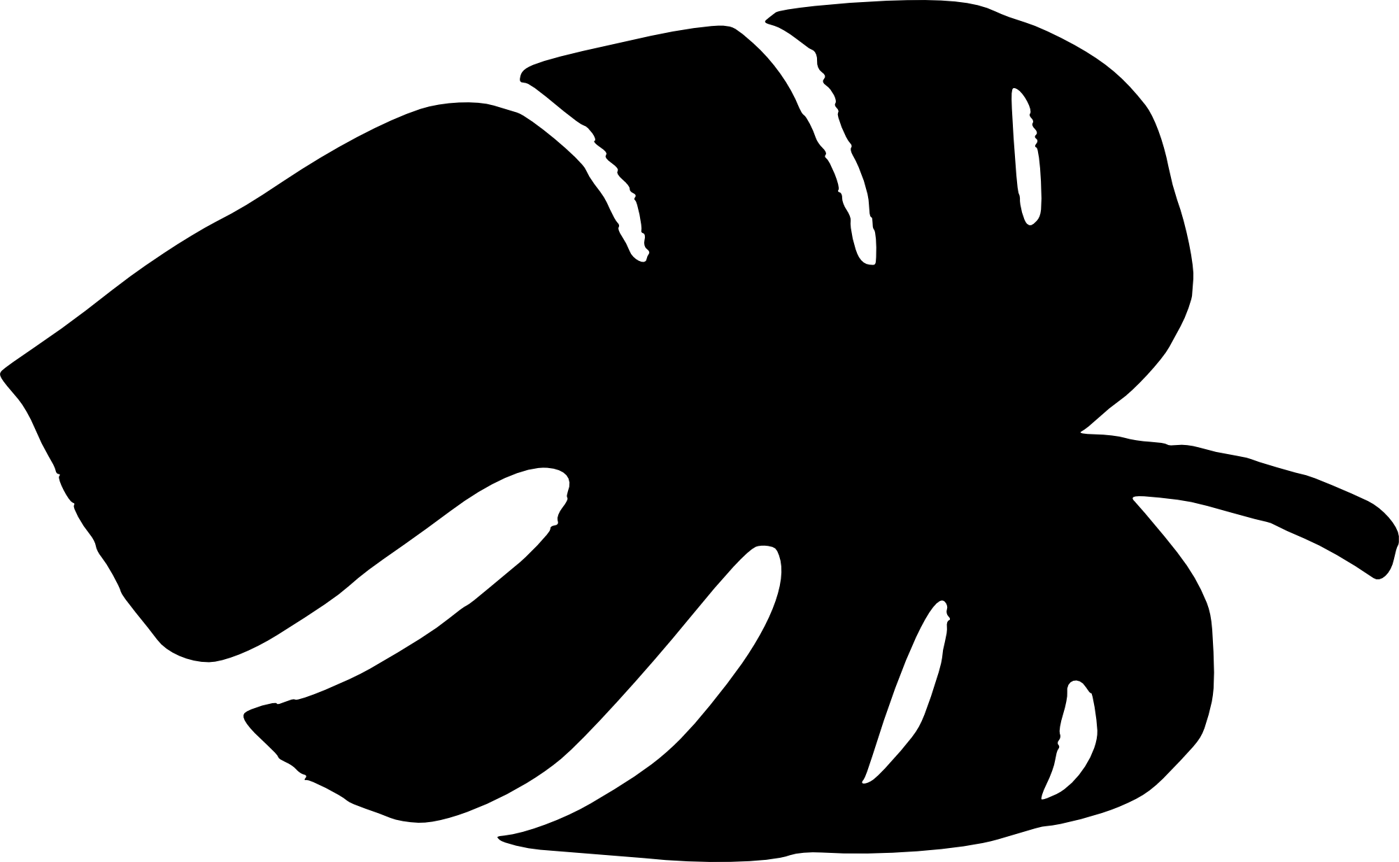 Free Download - Leaf Silhouette Png (2000x1232)