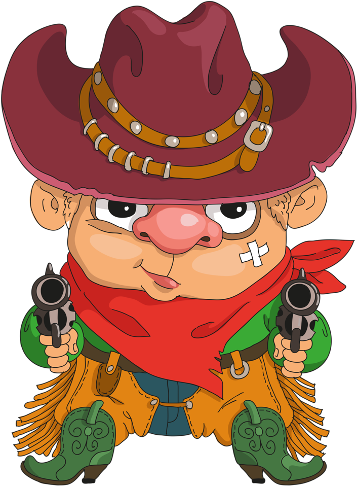 Cowboy E Cowgirl - Clip Art (744x1024)