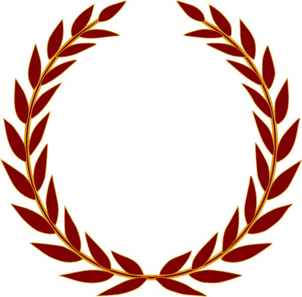 Olive Leaf Clip Art - Laurel Wreath (600x589)