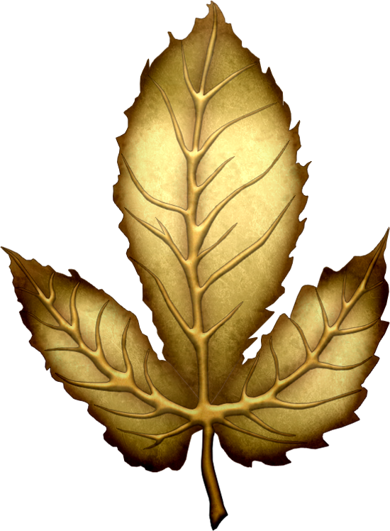 Leaf Gold Clip Art - Leaf Gold Clip Art (550x748)