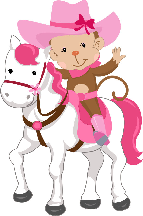 Cowboy Clipart Monkey - Cartoon (600x900)