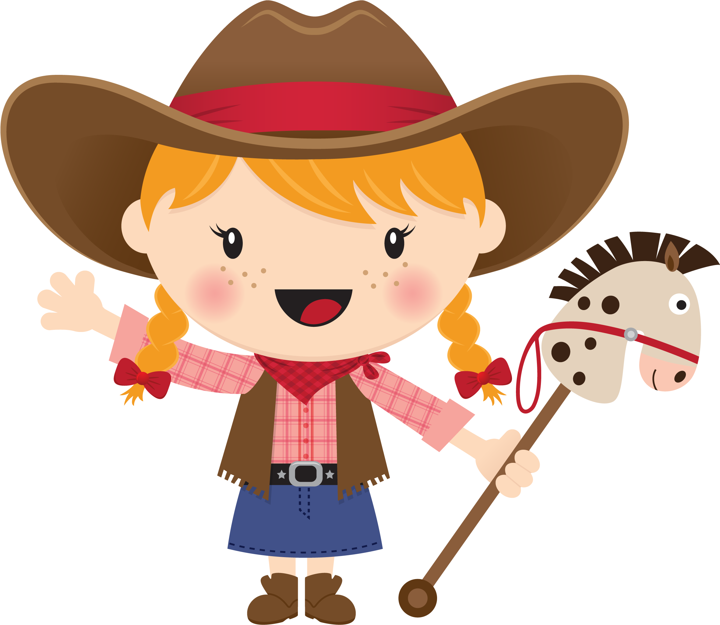 Stick Horses, Cowgirl Party, Printables, Blonde Hair, - Cowgirl Clipart (2500x2066)