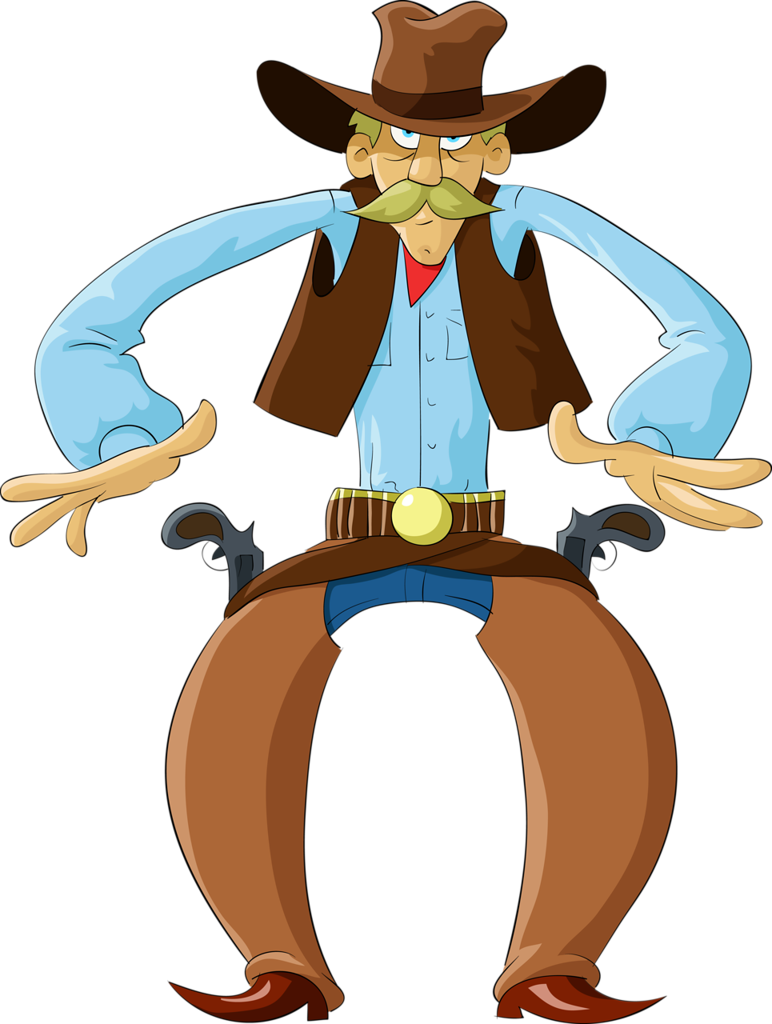 Cowboy E Cowgirl - Wild West Cowboys Cartoon (772x1024)