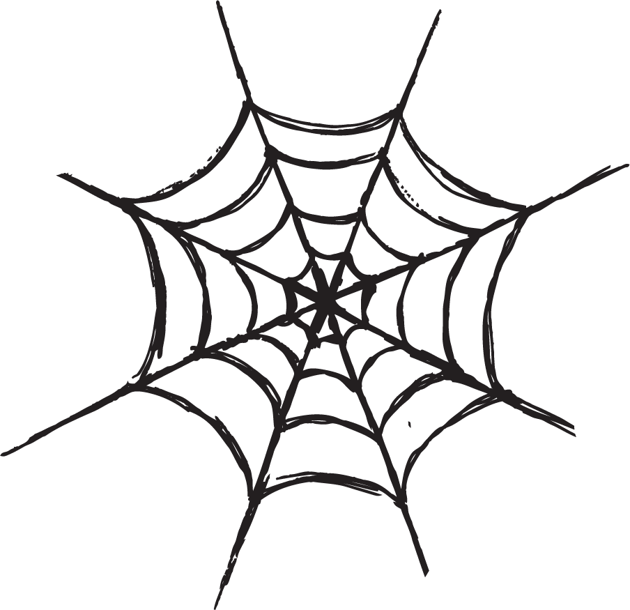 Halloween Party Clip Art - Spider Web Black And White Clipart (904x875)