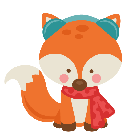 Red Foxes Clipart, Forest Animals, Cute Fox Clipart, - Miss Kate Cuttables Winter (432x432)