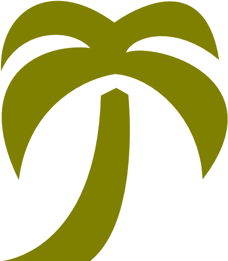 Palm Tree Icon Blue (512x512)