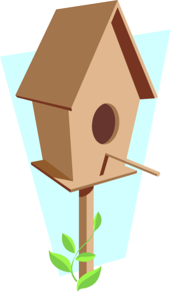Birdhouse - Bird House Png Cartoon (351x596)