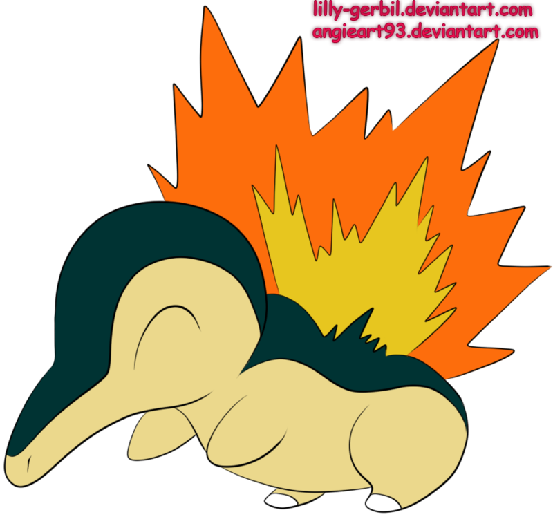 Cyndaquil Pokemon Fire Starter Johto By Mariicreations93 - Painting (800x748)