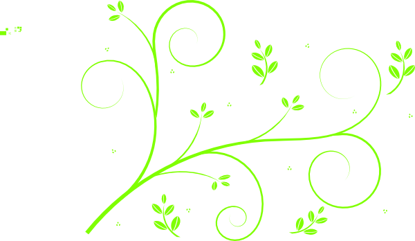 Green Vines Clip Art - Flower Vines (600x348)