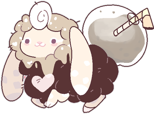 Hot Cocoa And Marshmallows Flufferbun By Panda Galaxy - Marshmallow (617x480)