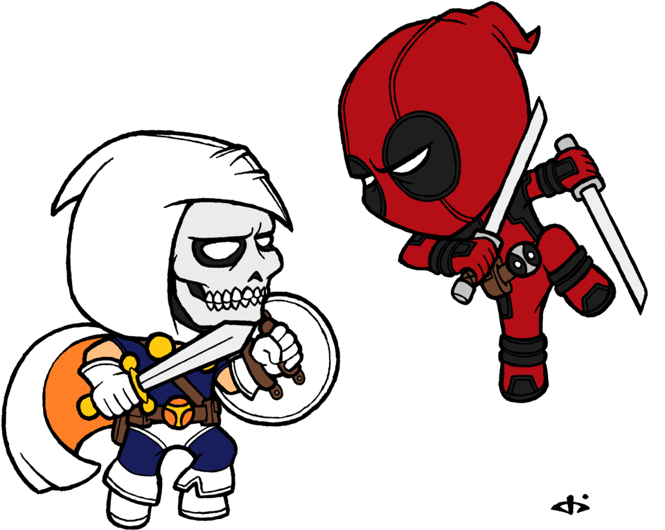Little Deadpool Vs Little Taskmaster By Josh308 On - Little Deadpool Vs Little Taskmaster (1024x775)