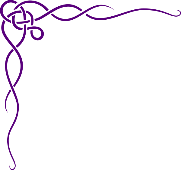 Purple Vine No Leaves Clip Art At Clker - Corner Designs For Pages (600x562)