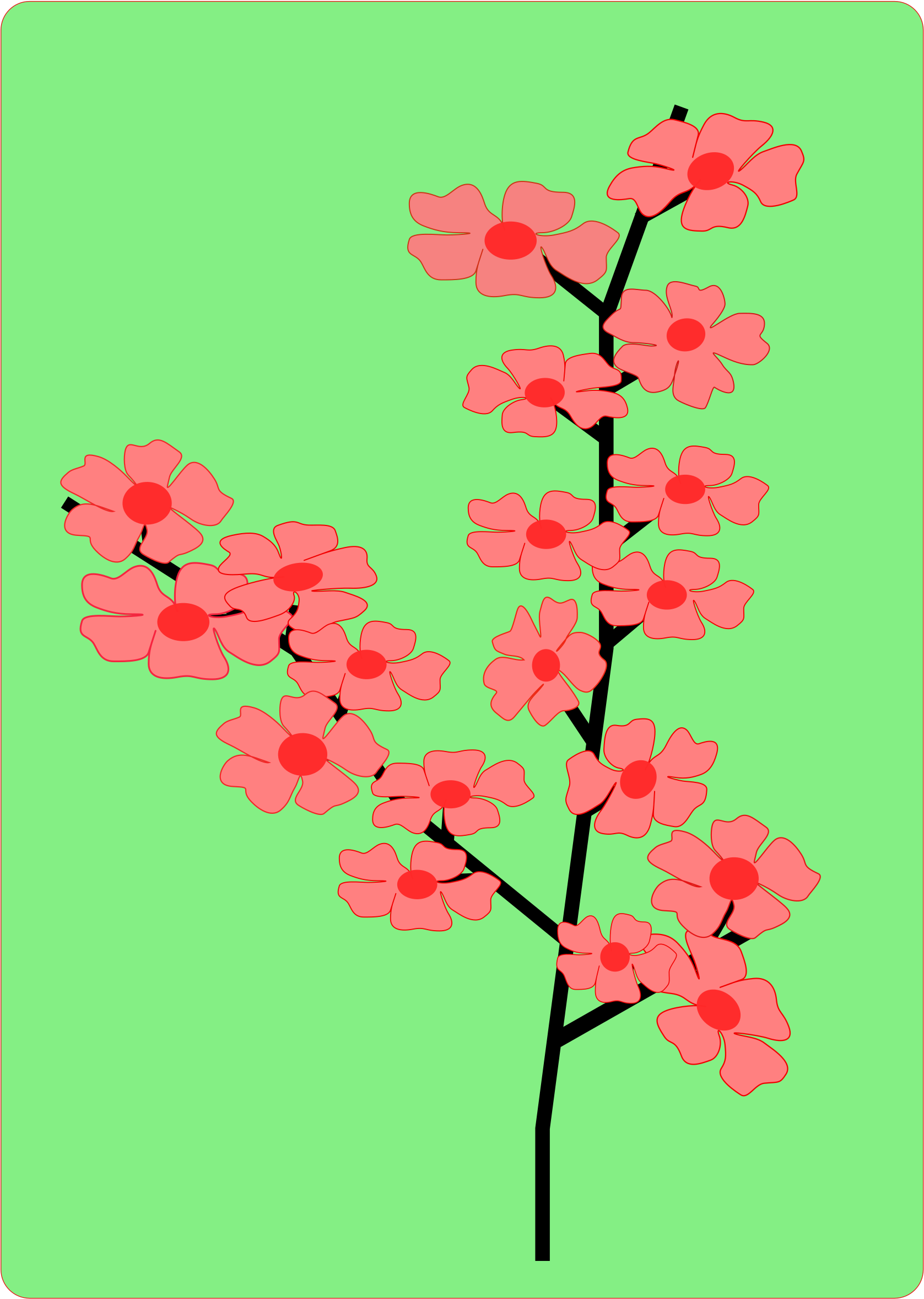 Get Notified Of Exclusive Freebies - Sakura Flower Vector (637x900)