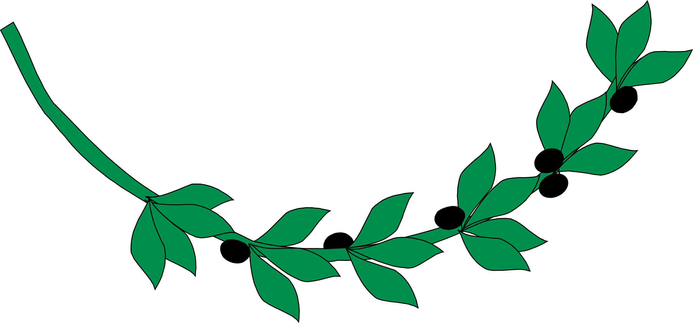 Branch 4 - Olive Branch Coat Of Arms (2400x1119)