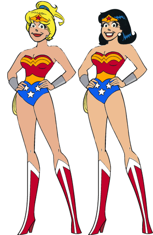 Betty And Veronica As Wonder Woman By Darthraner83 - Scooby Doo Daphne Wonder Woman (782x990)