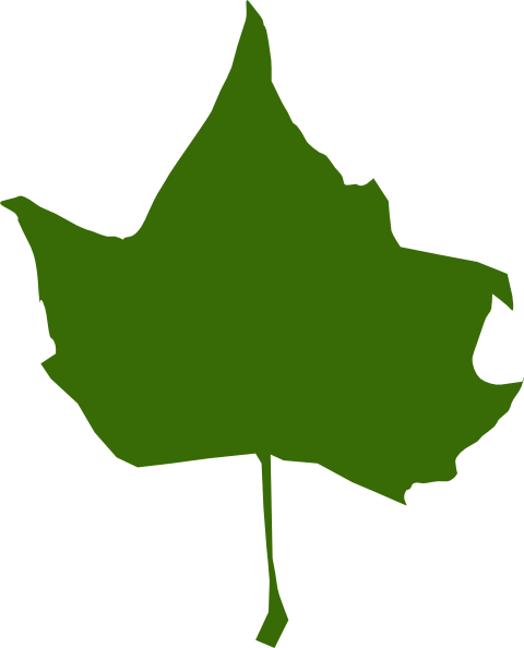 Torn Maple Leaf Dark Green Clip Art - Blade I Efterår Transparent (480x594)