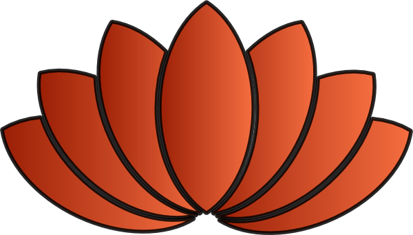 Orange Clipart Lotus - Lotus Orange Png (600x342)
