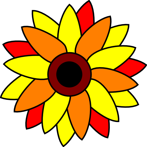 Sunflower Tatto Clip Art - Sunflower Clip Art (600x598)