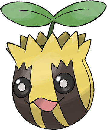 How To Draw A Sunflower Easy For Kids - Pokemon Sunkern (1200x1200)