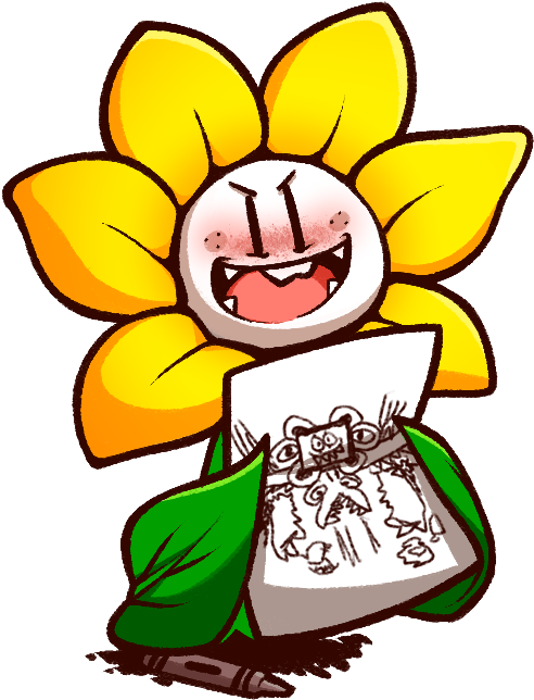 He Can Fire Lasers And Have Giant Friendliness Pellets - Flowey Undertale Anime (540x700)