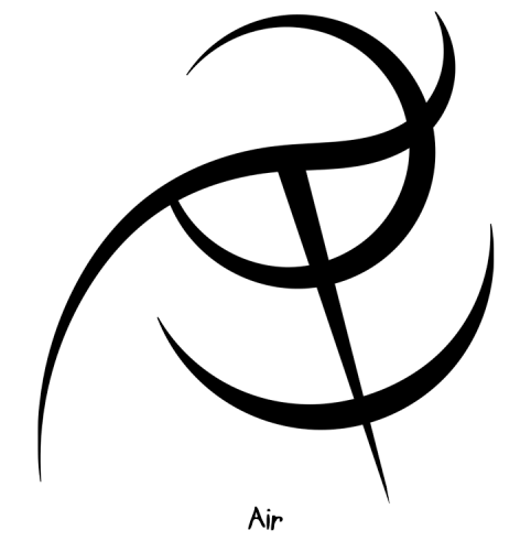 Leaf Line Art White Clip Art - Air Sigil (500x500)
