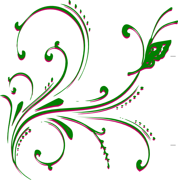How To Set Use Gold Floral Design With Butterfly Svg - Traceable Pics Of Butterflies (594x600)