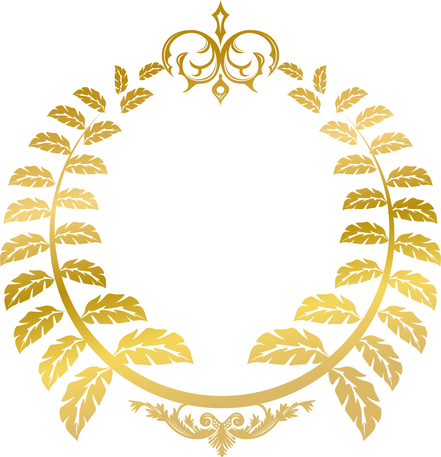 The Golden Vine Sign - Gold Circle Design Png (1500x1554)