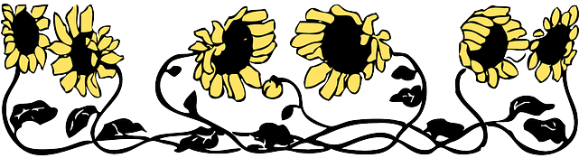 Flowers, Border, Automatic, Sunflower, Flower - Letter K Sunflowers Shower Curtain (640x320)