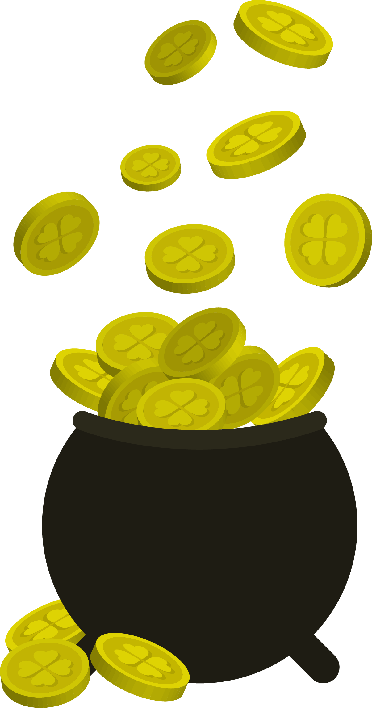 Vector Flat Gold Coin Bottle Png Picture - Portable Network Graphics (1205x2293)