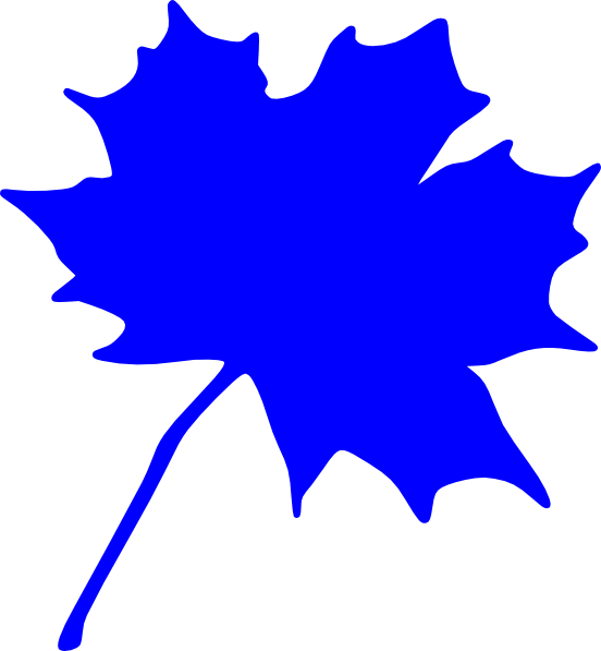 Blue Leaf Clip Art At Clker - Maple Leaf Clip Art (552x597)