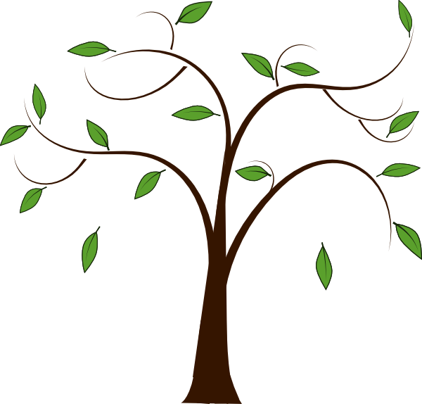 Tree With Leaves Clip Art - Tree Branches Clip Art (600x574)